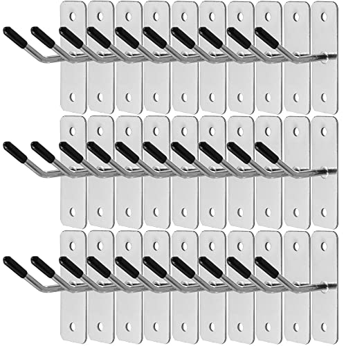 30pcs Wall Mounted Hook Heavy Duty Metal Single Hooks Home Storage Organizer Hanger Stainless Steel Hook Garage Hooks Tool for Garage Shop Retail Office Kitchen Store Display (2in/5cm) - size: 2 inches