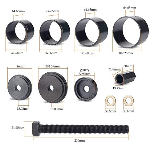 23 Pcs FWD Front Wheel Drive Bearing Adapters Puller Press Replacement Installer Removal Tool Kit