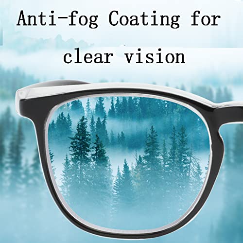 Safety Glasses for Men Women Nurses Anti Fog Stylish Fashion Comfortable Goggles with Side Shields Eye Protection for Adult - color: Black