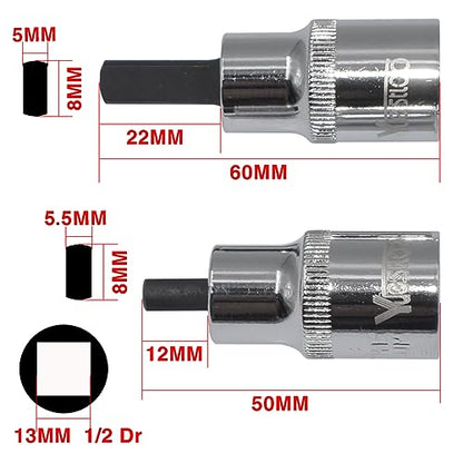 2Pcs Suspension Strut Spreader Socket Tool, Compatible with Audi VW BMW Ford Citroen Renault, 1/2inch Drive Suspension Tool