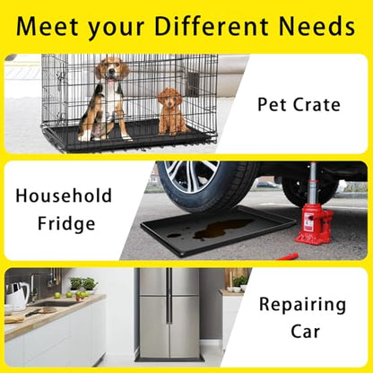 6 Pcs Extra Large Oil Drip Pan, 35.4×24×1.6Inches Oil Drain Pan for Under Car,Plastic Oil Drip Tray for Garage, Fridges, Washing Machines, Cat Litter Box,Keeps Floors Safe & Clean - size: 6 Pack