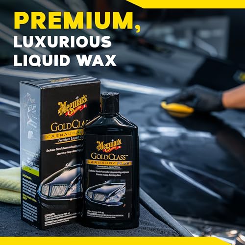 Meguiar's Gold Class Carnauba Plus Premium Liquid Wax Kit,Car Detailing Kit with a Pure Carnauba Wax Blend & Foam Applicator Pad for Keeping Glossy Paint Protected Like a Pro,16 Oz Bottle(Pack of 6) - size: 16 Fl Oz (Pack of 6)