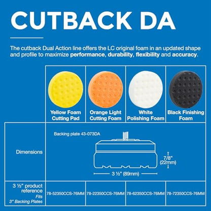 5.5" CCS Foam Pad Kit (Set of 3) – Light Cutting, Polishing and Finishing. Fits 5" Backing Plate. - color: Multi, size: 5.5"