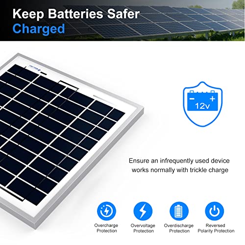 ACOPOWER 15 Watt Small Solar Panel, 15W 12V Single Solar Panel High Efficiency Polycrystalline Module for Battery Charging, Security Camera, Automatic Gate, Chicken Coop, Boat, Off-Grid Applications - size: 15W