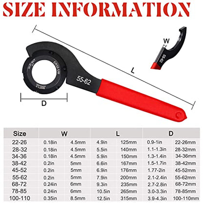 9Pcs Coilover Adjustment Spanner Wrench Tool Set for Motorcycle Shock, Red | Carbon Steel; Easy to Carry; Wide Compatibility; Efficient Work； Easy to Use - color: Red