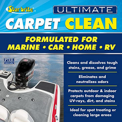 STAR BRITE Ultimate Carpet Clean With PTEF, High-Performance Cleaner | Foaming action lifts dirt, dissolves oily stains, grease and fish blood, deodorizes, polymer coating repels UV rays
