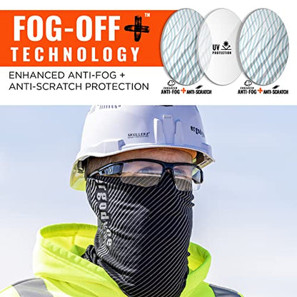 Ergodyne Skullerz DAGR Anti Scratch Safety Glasses, Anti-Fog, ANSI z87.1 - color: Clear Lens