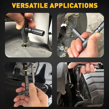 46 in 1 Magnetic Ratchet Screwdriver Set, Multi-Bit Screwdriver Kit, Nut Driver Set, Detachable Ratchet Handle with Storage Case, Repair Tool Kit for Furniture, Computer, Bicycle - style: 46-in-1 New Version