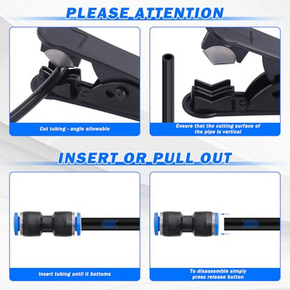 78 PCS Air Line Quick Connect Fittings 1/8" 1/4" 5/16" 3/8" 1/2" Quick Connect Air Hose Fittings Push Lock Fittings Quick Release Pneumatic Kit for Air Compressor Pneumatic System - size: 78PCS