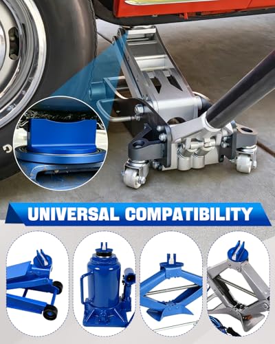 Magnetic Pinch Weld Jack Adapter, Blue, One Pack | Aluminum, Slotted Jack Pad, Universal Jack Puck, For Floor Jack, Safe Lifting for Cars SUVs Trucks - color: Blue