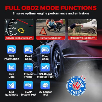 LAUNCH OBD2 Scanner CRP123I V3.0 Elite, 2026 Lifetime Free WiFi Update Scan Tool, FCA SGW, CANFD&DoIP, SAS/Throttle/Brake/BMS/DPF/Oil/ABS Service Multi Systems Car Scanner, Battery Test, Auto VIN