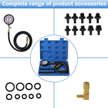 Oil Pressure Tester Tool, Oil Pressure Gauge kit, 0-140 PSI Pressure Test Diagnostic Tools, Engine Oil Pressure Tester Tool kit, for car Truck (Blue) - color: blue-2