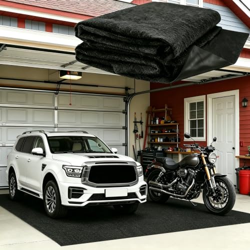 8'10"x22' Extra Large Garage Floor Mat – Oil Absorbent & Leak-Proof PE Backing, Heavy Duty Full Coverage Protector for Full-Size Trucks SUVs RVs, Trimmable Non-Slip - size: 8'10" x 22'