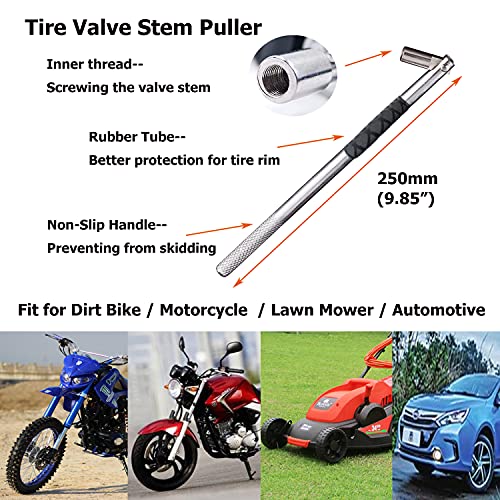 Dr.Roc Tire Spoon Lever Dirt Bike Lawn Mower Motorcycle Tire Changing Tools with 60 PCS Valve Stems Puller Tools Set