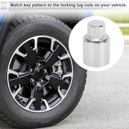 Vehicle Wheel Lock Lugnut for Jeep Compass #805 Anti-theft Screw Nut Removal Key Socket 1pc