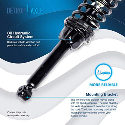 Detroit Axle - Rear Struts for 1997-2001 Honda CR-V Complete 2 Struts with Coil Spring 1998 1999 2000 Replacement Quick Install Ready Strut Shock Assembly - size: 171325 x2/PAIR