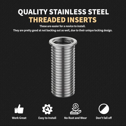 M11X1.5 Metric Thread Repair Kit with Insert HSS Drill, Tap, Counterbore, Installation Driver, 10PCS Stainless Steel Insert M11X1.5X30MM