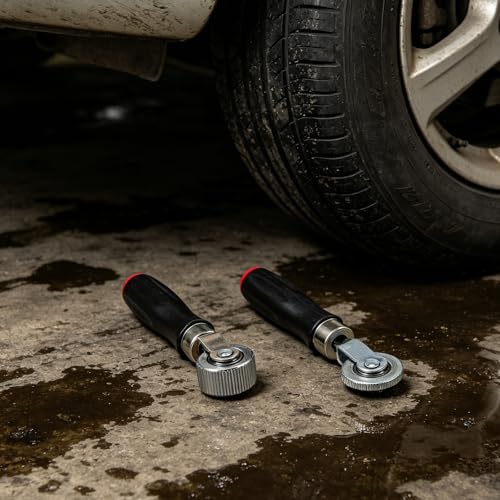 4pcs Car Tire Repair Tool Set with Rubber Seam Rollers for Pressing Tire Patches and Avoiding Air Bubbles Plastic Metal Construction for Trunk