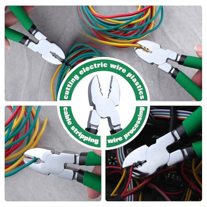 6Inch Diagonal Cutting Pliers Wire Cutters with Wire Stripping Holes Wire Stripper Wire Nippers Flush Cutters Cable Cutters Side Cutters Wire Snips for Cutting Floral Wires Electric Wires - style: Diagonal Pliers with Wire Stripping Holes
