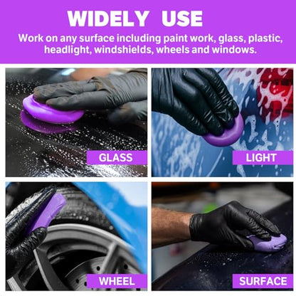 XPERTCHEMY Car Clay Bar 4 Pack 400g(4x100g), Auto Detailing Premium Grade No Scratch Magic Clay Bars Cleaner Kit with Washing and Adsorption Capacity for Car Auto SUV, RV, Truck, Purple - color: purple