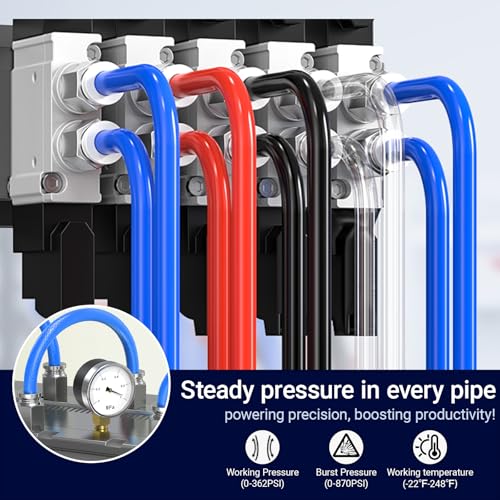 1/2 Inch OD Black Nylon Pneumatic Air Hose Tubing 16.4 Feet/5Meter PA Air Brake Line Tubing Compressed Accessories - size: 1/2" OD/16.4 Feet, style: Nylon/Black