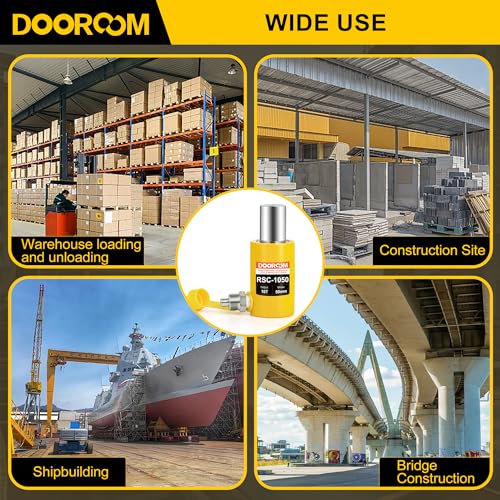 10 Ton Hydraulic Cylinder Jack,2” Stroke Hydraulic Ram Jack, Porta Power Automatic Retracting Jack, Yellow, RSC-10