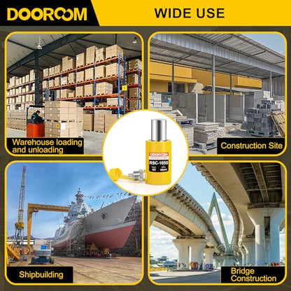 10 Ton Hydraulic Cylinder Jack,2” Stroke Hydraulic Ram Jack, Porta Power Automatic Retracting Jack, Yellow, RSC-10