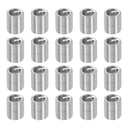 HARFINGTON 20pcs Wire Thread Repair Inserts M8 x 1.25 x 2.5D (20mm) Metric 304H Stainless Steel Helical Coiled Wire Screw Threaded Sleeve Sheath for Automotive Repairs - size: M8 x 1.25 x 2.5D