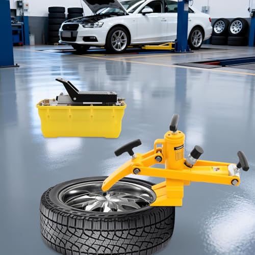 Hydraulic Tire Bead Breaker Heavy Duty 10000PSI Air Hydraulic Tire Bead Breaker, Tire Change Tool with Metal Foot Pump & Air Hose for Tractor Trucks Lawn Mower ATV - size: Hydraulic Bead Breaker + Hydraulic Foot Pump