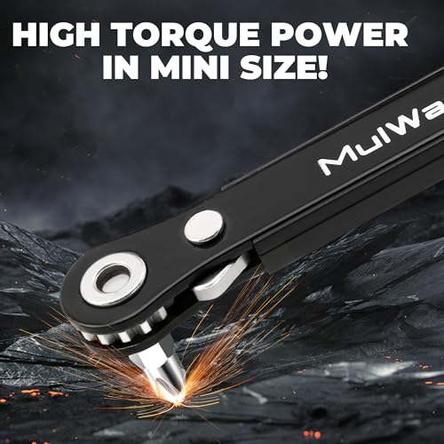 MULWARK 20pcs Small Screwdriver Set, 1/4" Right Angle Screwdriver Set, 90-Degree Offset Screwdriver for Tight Spaces, Auto Repair, Electronics, DIY Home Improvement EDC Tool Kit - size: 20-piece screwdriver set