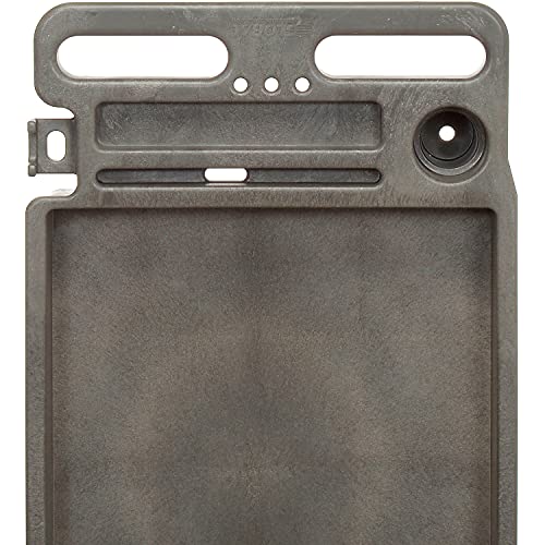 Global Industrial Plastic 2 Shelf Tray Service & Utility Cart, 38” x 17-1/2”, 5" Rubber Casters - color: Gray