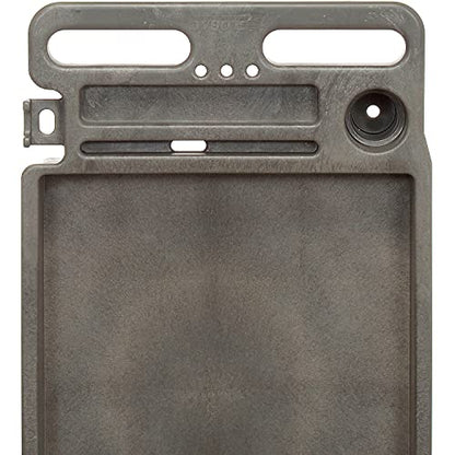 Global Industrial Plastic 2 Shelf Tray Service & Utility Cart, 38” x 17-1/2”, 5" Rubber Casters - color: Gray