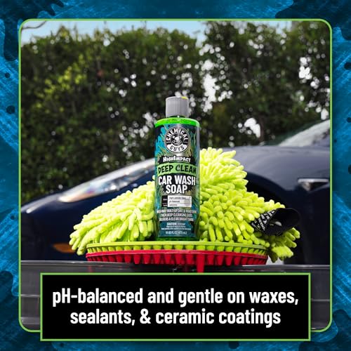 Chemical Guys, High Impact Deep Cleaning Car Wash Soap, High Suds, 64 oz | High-lubricity suds lift dirt and grime from paint, wheels and exterior, gentle in cannons or buckets, bubble gum scent - size: 64 Fl Oz (Pack of 1)