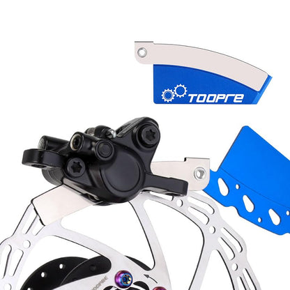 Bike Brake Pad & Rotor Alignment Tool for Hydraulic Disc Brakes, CNC Aluminum Alloy + 304 Stainless Steel, Foldable Design, Caliper Adjustment Tool, Blue