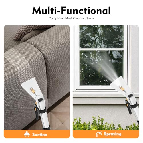 Commercial Carpet Cleaning Machine, 3-in-1 Extractor, 10.56Gal Upholstery Cleaner, Wet Dry Vacuum, 1000W Portable Spraying Floor Brush Cleaners for Car Detailing, Home, Hotel