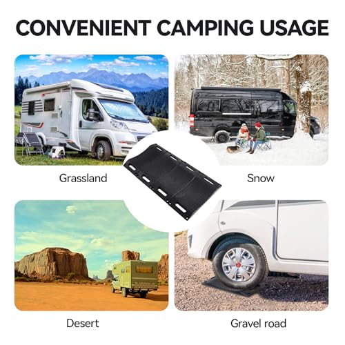 Tire Saver Ramps Set of 4, Rubber, Prevent Flat Spots for Storage | Wheel Cradles, Tire Stoppers & Protectors, Supports Up to 60,000 lbs, Trailer, Camper & Truck Ready, Carry Bag