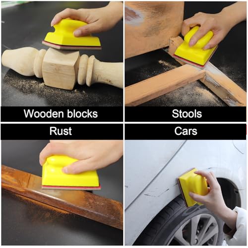 MAXMAN 20PCS Sanding Sponge Set, 2500 Grit Soft Foam Hand Sander Block, 3x4 Inch Wet Dry Sandpaper, Ultra Fine Sandpaper Sponge, Reusable Sanding Pads for Metal Wood Furniture Models Drywall Polishing - style: 2500 Grit