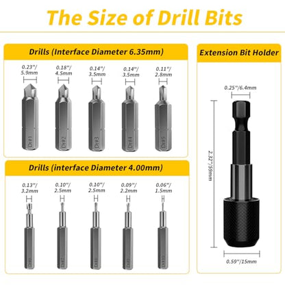33PCS Screw Extractor Kit, Upgraded Easy Out Broken Bolt & Stripped Screw Remover Set, HSS Drill Bits with 2 Magnetic Extension Bit Holder & Storage Case
