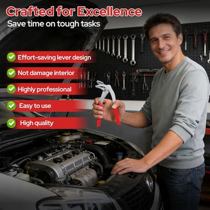 Car Buckle Pliers and Disassembly Tools, Without Damage Panel Buckle Removal Pliers，Removes Plastic Clips, Buckles, Rivets,Professional Trim Clip Remover-1 - size: 1PC