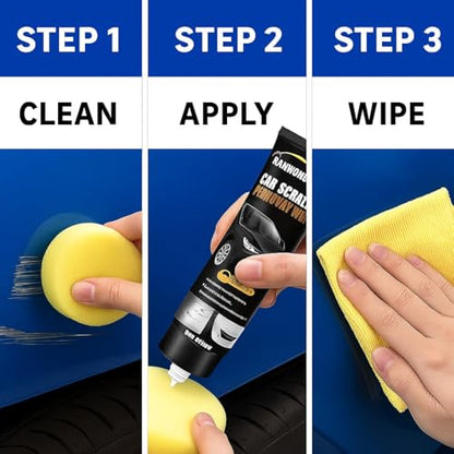 Car Scratch Removal Wax Kit - Polishing Cream with Towel & Sponge | Automotive Paint Scratch Remover & Swirl Repair | Restores Shine, Removes Marks, Protects Paint | Safe for All Car Colors
