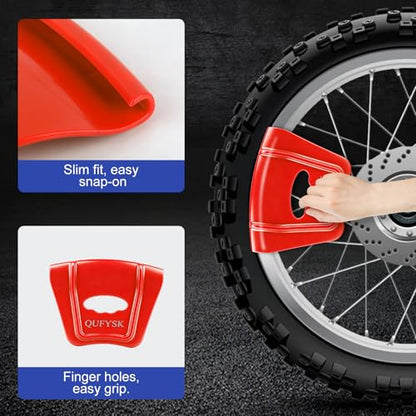 14.5" Tire Spoons Kit, Tire Changing Tool for Motorcycles, Dirt Bikes, Bicycles, Tire Install Removal Tool Set with 3 Tire Irons, 2 Rim Protectors, Tire Bead Holder Hook, Valve Core Tool, Bag