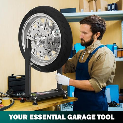 Motorcycle Wheel Balance Stand, Heavy-Duty Single-Axle Wheel Balancing Tool for Static & Dynamic Tire Alignment - style: Lightweight Version-Update