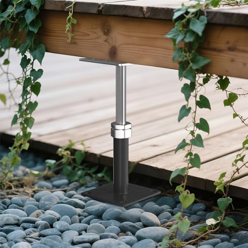 4PCS House Joist Jacks for Leveling, 11" - 16" Height Adjust Range, Adjustable House Floor Jacks for Lifting, Telescoping Screw Jacks for Temporary Support - 11000 lbs Max Load Capacity - size: 11-16in Black