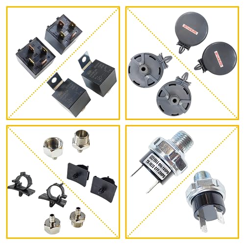 Dual Heavy Duty Onboard 12V Air Compressors 200 PSI with Remote Mount Kit | Universal Fit for Truck Car Train Horn, Suspension Ride Bag System | Fits All 12V Vehicles like Truck Pickup SUV RV Marine