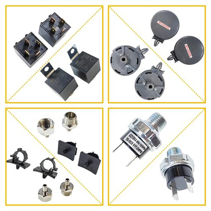 Dual Heavy Duty Onboard 12V Air Compressors 200 PSI with Remote Mount Kit | Universal Fit for Truck Car Train Horn, Suspension Ride Bag System | Fits All 12V Vehicles like Truck Pickup SUV RV Marine