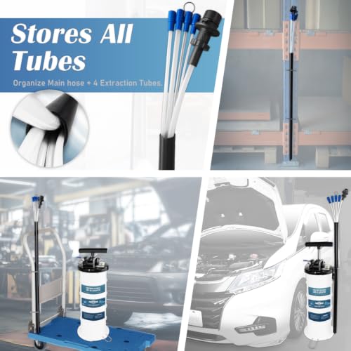 FIRSTINFO A1102USY5 6.5L Patented Pneumatic/Manual Oil Extractor 5 Tubes - size: 6.5L