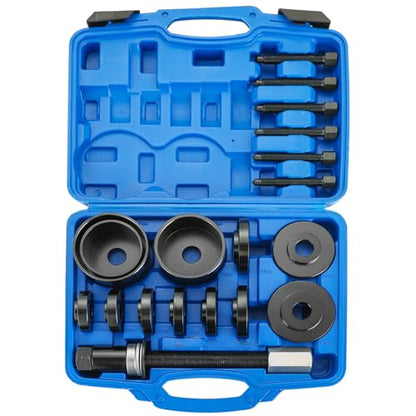NYXOVA 19pcs Front Wheel Drive Bearing Removal Installation Service Tool Kit, Wheel Bearing Removal Kit, Bearing Removal Install Adapter Puller Pulley Service Tool Kit
