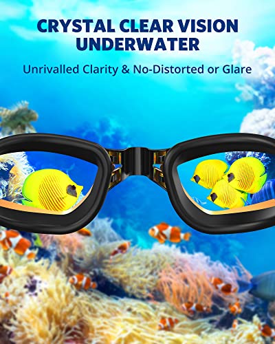 Aegend Swim Goggles, Swimming Goggles No Leaking Full Protect Adult Youth - color: Bright Orange