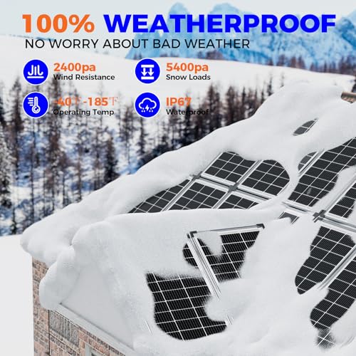 Voltset 200W 12V Solar Panels, High Efficiency 9BB Cell Monocrystalline Solar Panel IP67 Waterproof, Suitable for RV, Marine, Rooftop, Home, Yacht, Off-Grid Applications (2-Pack 100W) - size: 200W 2-Pack