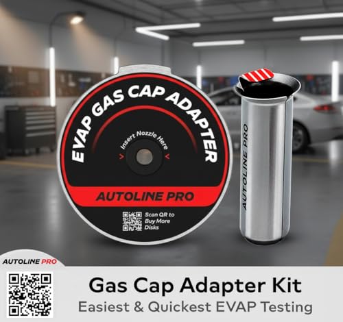 AutoLine Pro HyperSmoke™ Automotive Smoke Machine EVAP Vacuum Leak Tester – Adjustable Pressure – OEM Approved Smoke Fluid – Built-in Air Compressor Motor – Includes Gas Cap Adapter for EVAP Leaks. - style: + EVAP GasCap